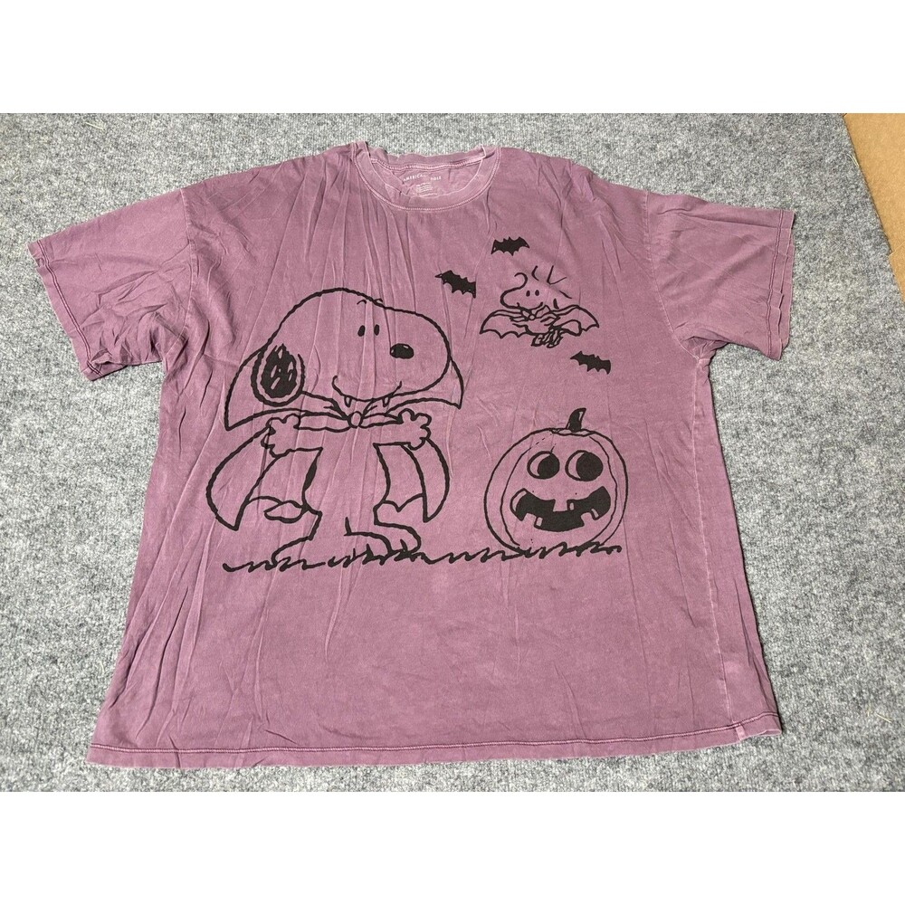 American Eagle Outfitters Shirt Mens 2XL Purple Snoopy Halloween Graphic Tee